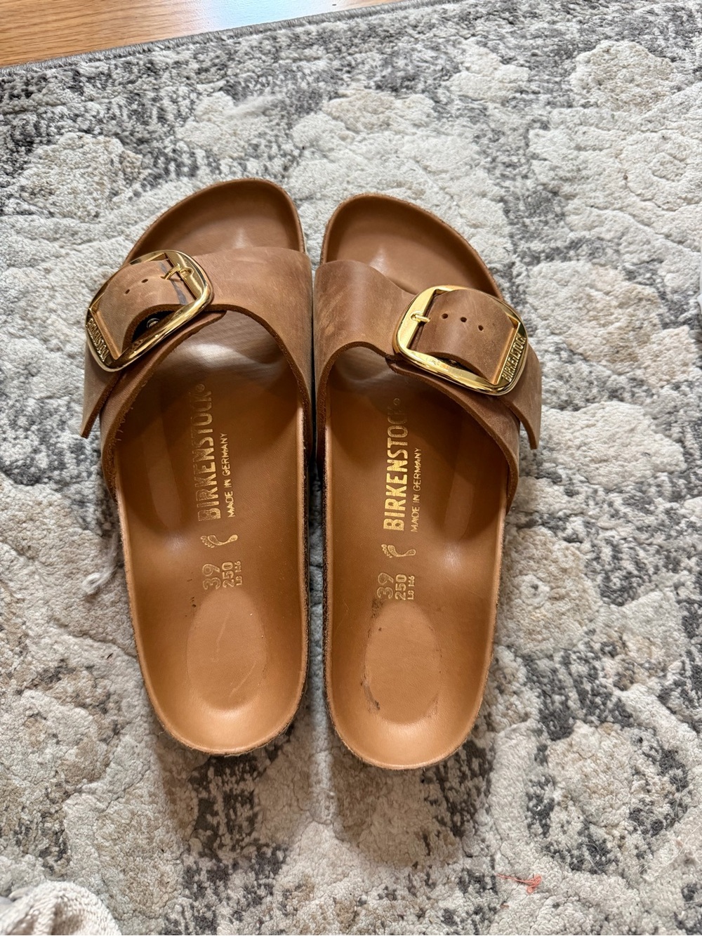 Birkenstock Madrid Women's Single Strap Slide Sandal - Cognac